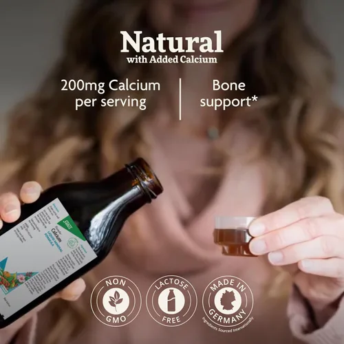 Vista 3 de Floradix Suplemento líquido de calcio – Apoya huesos y dientes fuertes – Gluconato de calcio y lactato – Suave de digerir y fácil de absorber