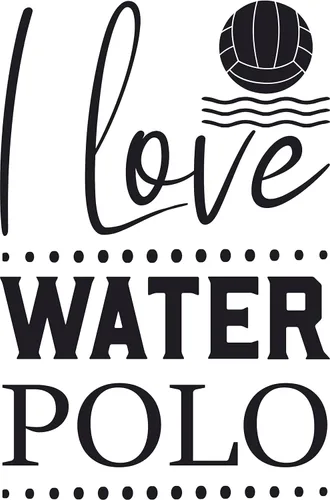 SEC Apparel Parches de waterpolo termoadhesivos adhesivos de transferencia de letras para camisetas Ropa de tela | I Love Water Polo