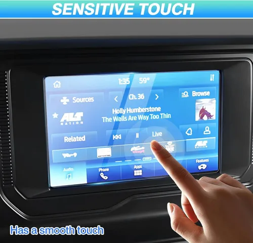Vista 6 de Autorder Protector de pantalla para Ford Bronco 2021 2022 2023 2024 2025 Accesorios Vidrio templado 9H Navegación Pantalla táctil Película
