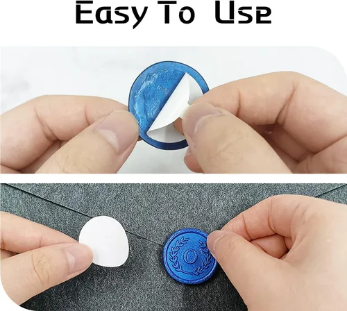 Vista 3 de 50 calcomanías adhesivas de cera con letra S, hechas a mano, sin necesidad de sellar, rasgar y usar calcomanías de cera para invitaciones de boda