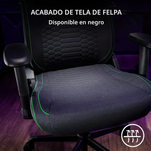 Vista 9 de Silla ergonómica para videojuegos Razer Iskur V2 X: Soporte lumbar incorporado - Base de asiento ampliada - Cojines de espuma de alta densidad