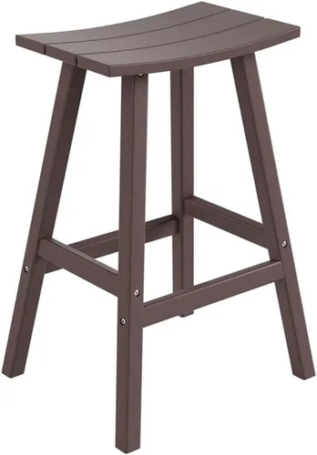 Vista 56 de Costaelm Juego de 2 taburetes de bar para todo tipo de clima, 29 pulgadas de altura, taburetes de bar Adirondack de polietileno para patio, terraza