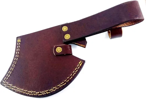 Vista 9 de Cuchillo de caza de hacha de acero de Damasco Hacha Tomahawk Camping Senderismo SM46