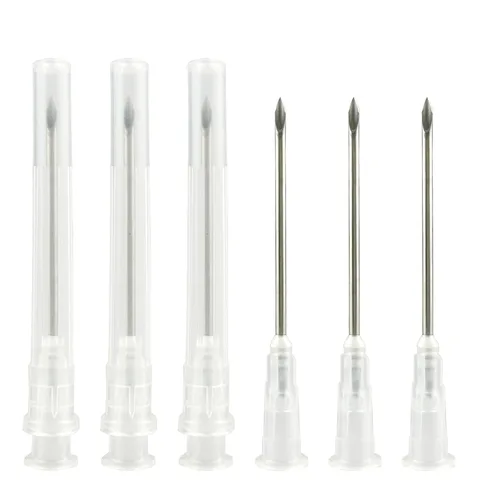 Paquete de 100 - Agujas de 16Ga de 1.25 pulgadas (32mm) con Luer Lock, paquete individual de accesorios de jeringa de inyección, adecuado para