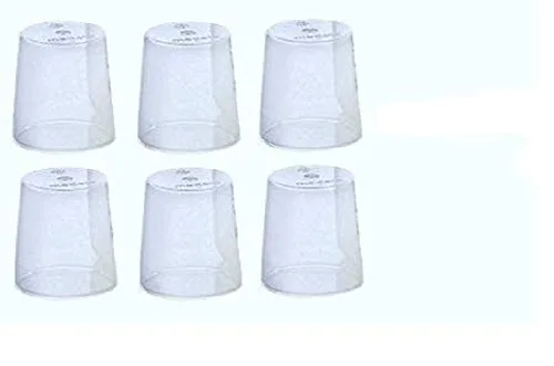 (6) Medela Clear Travel Caps/Bottle Cap/Nipple Cap/Collar Cap - Genuine for Use with Collar Ring - Medela Bottles