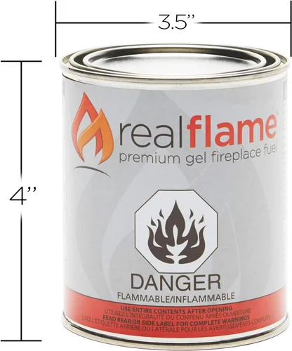 Vista 4 de Latas de combustible en gel Real Flame - Paquete de 24 - Alcohol isopropílico gelificado para chimeneas de interior o exterior