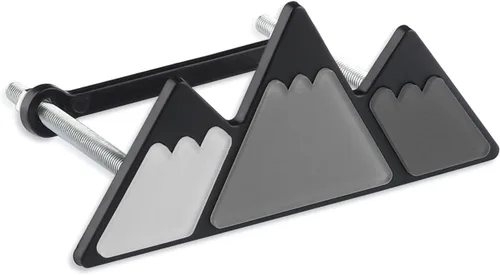 Vista 9 de Emblema de Coche Tricolor para Malla Gille, Emblemas y Adornos de Coche Impermeables con Diseño de Montaña en Triángulo, Adornos de Coche Genial