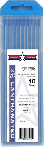 Vista 6 de Electrodos de tungsteno de soldadura TIG de 2% lantanados 1/8"x7" paquete de 10