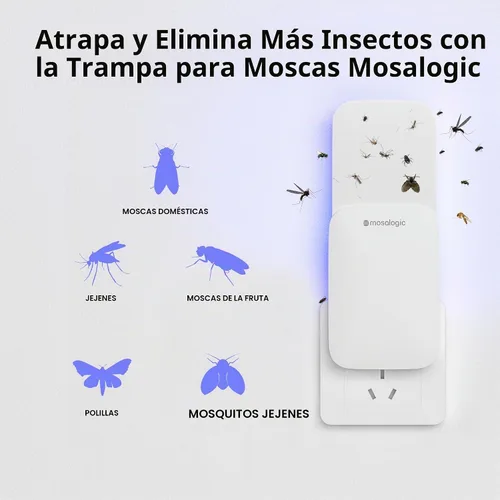 Vista 2 de Mosalogic Tarjetas de pegamento de repuesto para trampa para moscas para interiores, tarjetas adhesivas de doble cara para trampa de insectos