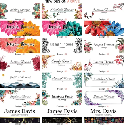 Vista 8 de Placa de nombre de escritorio personalizada Regalo único Soporte de madera Decoración de oficina Placa de nombre para profesor Letrero