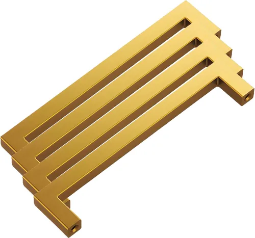 Vista 52 de Hickory Hardware - HH075326-BGB - Manija de la colección Skylight, 3 pulgadas de centro a centro, latón dorado cepillado.