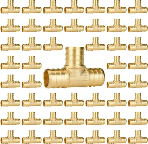 Vista 11 de SUNGATOR Accesorios Pex de 1 pulgada, paquete de 2 acoplamientos Pex de 1/2 pulgada, sin plomo de latón, accesorios Pex de 1 pulgada para tubería Pex