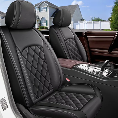 Vista 15 de Fundas de asiento de automóvil para GMC Acadia 2017-2023 2024, de cuero transpirable, juego de fundas de asiento delantero para Acadia