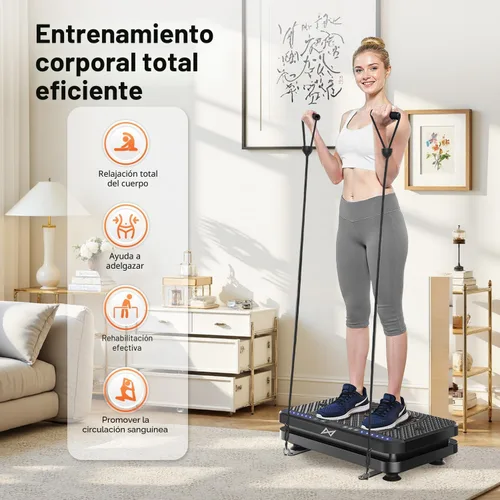 Vista 5 de AXV Vibration Plate Fitness Platform Exercise Machine Vibrating Shaking Full Body Shaker Workout Vibrate Stand Shake Board Sport Gym for Weight Loss
