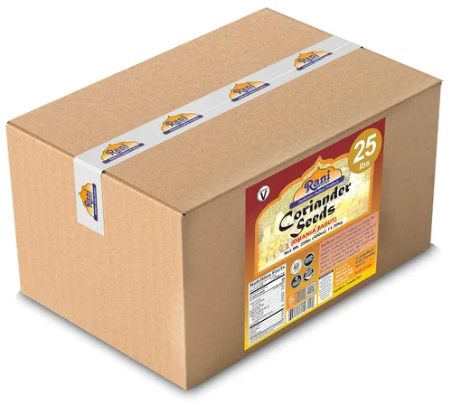 Vista 5 de Semillas enteras de cilantro Rani (Dhania), especias indias de 400 onzas (25 libras) caja a granel de 25.0 lbs ~ totalmente naturales Apto