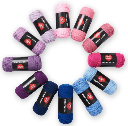 Vista 10 de Red Heart Super Saver Super Yarn - Kit de manualidades para proyectos de ganchillo y tejer y amigurumi