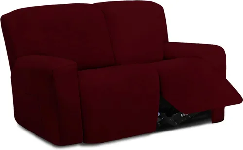 Vista 9 de Easy-Going Funda elástica de microfibra extragrande para sofá biplaza reclinable seccional, suave vellón ajustable a tu sofá de 2 cuerpos, lavable