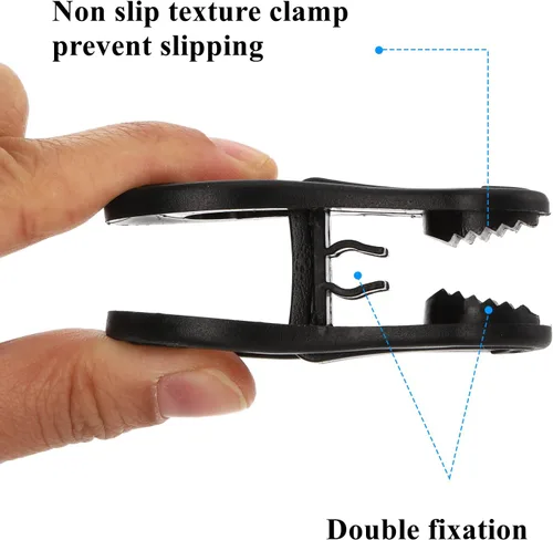 Vista 3 de Yopay 50 clips de gancho para perchas, pellizcos fuertes y fáciles de enganchar, clips de plástico multiusos para niños, para el hogar, oficina