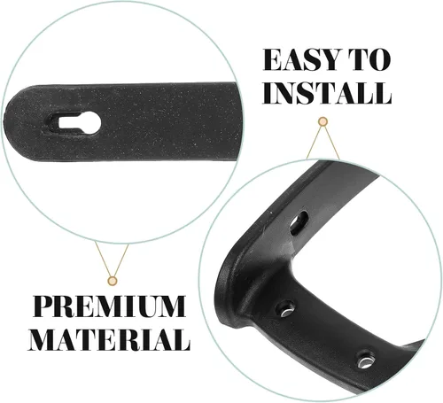 Vista 5 de TEHAUX Anillo para silla de oficina de plástico negro: 2 piezas de repuesto para reposabrazos de silla de oficina - Anillo de reposabrazos de silla