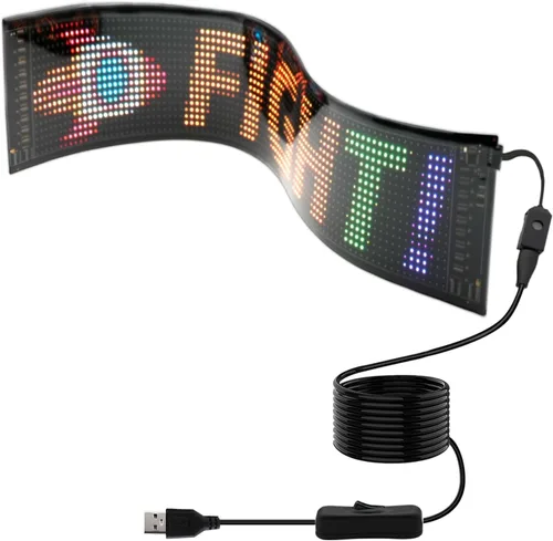 Vista 9 de Letrero LED programable de desplazamiento – Tablero de visualización a todo color con control de aplicación Bluetooth – Patrones personalizados