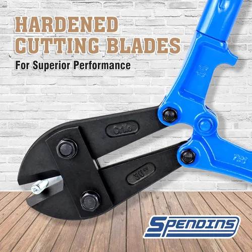 Vista 6 de Cortador de pernos con cuchillas de acero de aleación Cr-Mo forjado en caliente, con mango ergonómico, cortador de metal resistente para barras