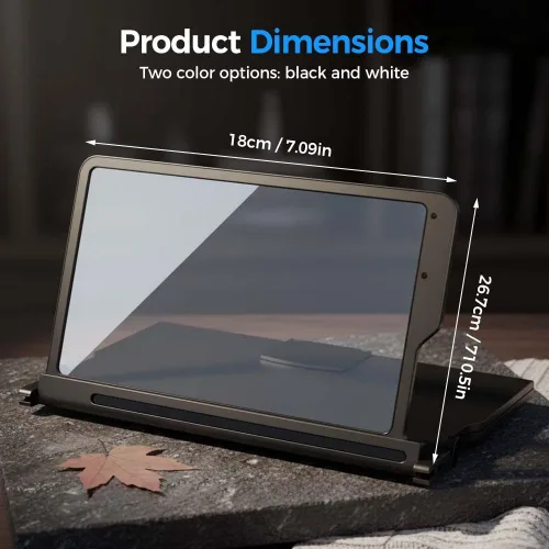 Vista 7 de Lupa de teléfono de pantalla grande, versión de lupa de pantalla mejorada 2026, pantalla de proyector de lupa de teléfono móvil 3D HD, soporte