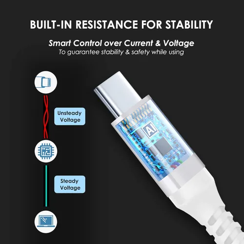 Vista 4 de Kopatesun for Oculus Quest Cable 2 Link 20FT USB 3.0 Type C to C - Fast Charging Cables, Long USB C Cable to PC, Virtual Reality Extension Charger