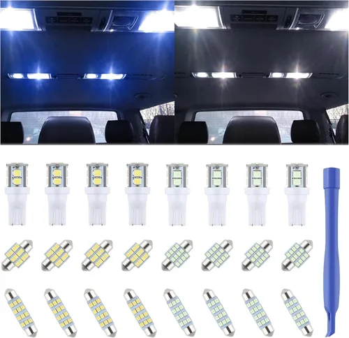 Vista 9 de iFunyLED 24 Piezas de Bombillas LED para Cúpula Interior de Coche Kit de Bombillas de Repuesto para Coche 194 T10 DE3175 578 31mm 42mm Luces