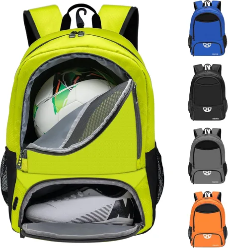 Vista 7 de Mkour Bolsa de fútbol – Mochila de voleibol con compartimento para pelotas y soporte