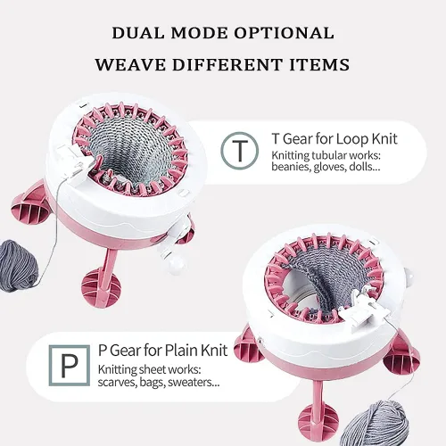 Vista 4 de Yohencin SENTRO - Máquina de tejer inteligente, 22 agujas, telar de tejer inteligente, máquina giratoria de telar de doble tejido, máquina de lana