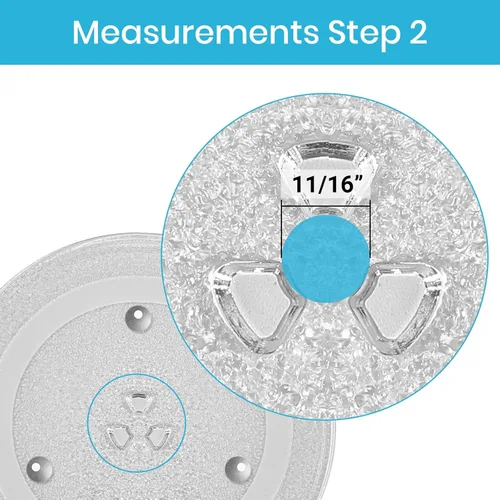 Vista 3 de Bandeja de vidrio para microondas de 11.25 pulgadas compatible con GE y Kenmore, pieza de repuesto exacta de WB49X10097/DE63-00536A / ME