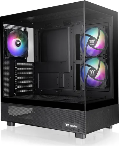 Thermaltake View 270 Plus TG ARGB Black Mid Tower E-ATX Case; ventiladores ARGB de 3 x 120 mm incluidos; soporte de hasta 360 mm de radiador; panel