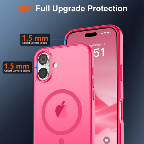 Vista 1917 de SUPFINE - Funda magnética para iPhone 13 Pro Max (compatible con MagSafe), (protección contra caídas de grado militar de 10 pies), delgada, Negro