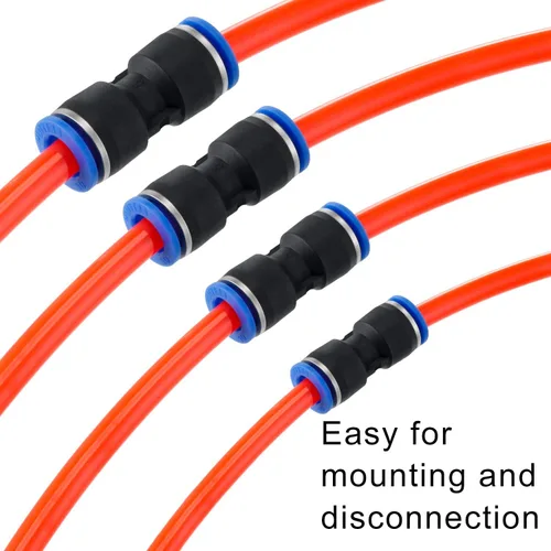 Vista 4 de Honoson 40 conectores de empuje rectos, accesorios de empuje para conectar, conectores neumáticos de liberación rápida, accesorios de línea de aire
