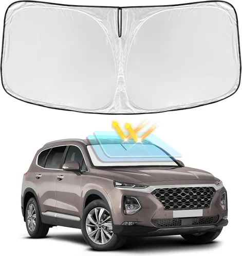 Vista 38 de para Dodge RAM 1500 2019-2024 2025 2026 Parasol Parasol para Parabrisas Cubierta - 4 Capas Parasol para Ventana Delantera para RAM1500 2Puertas