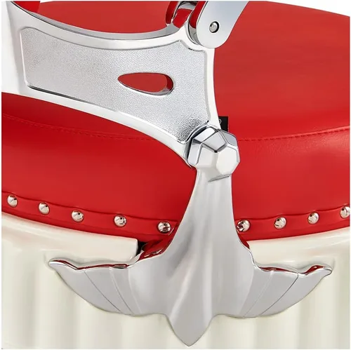 Vista 24 de Dir Silla de peluquero hidráulica resistente, sillas diseñadas antiguas de la barbería Mikado, negro