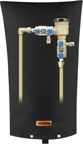 Vista 35 de Cubierta aislante de tubería para prevención de reflujo (5 °F) – Bolsa aislada para válvula de aspersor de riego – Cubierta de bomba de pozo de agua