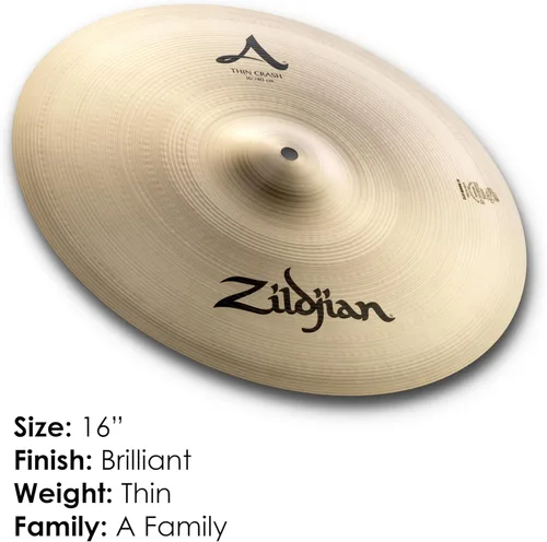 Vista 2 de Avedis Zildjian Company Serie A - Platillo fino Crash - 16 pulgadas