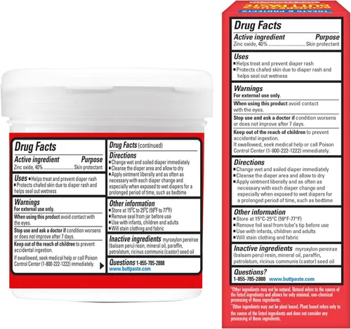 Vista 6 de Boudreaux's Butt Paste Crema para dermatitis de pañales de máxima resistencia, crema para pañales para bebé, alivio rápido y protección durante