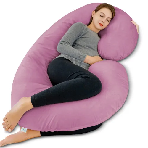Vista 15 de INSEN Almohada de embarazo refrescante, almohada de maternidad para mujeres embarazadas (azul refrescante)