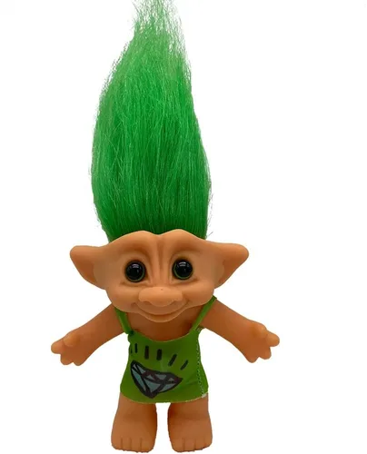Vista 6 de Muñecas vintage de PVC Trolls de Troll retro, figuras de acción cromáticas adorables para colecciones, proyectos escolares, artes y manualidades