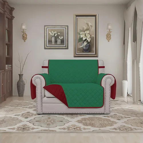 Vista 737 de Easy-Going - Funda reversible para sofá reclinable, resistente al agua, protector de muebles con correas elásticas, para mascotas y niños