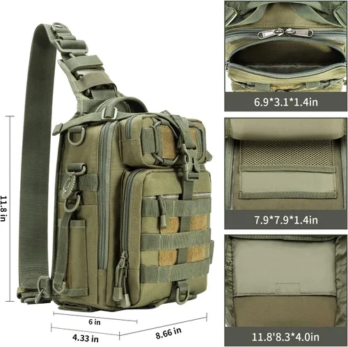 Vista 5 de Blisswill - Bolsa de almacenamiento para equipo de pesca al aire libre - Mochila de pesca grande resistente al agua