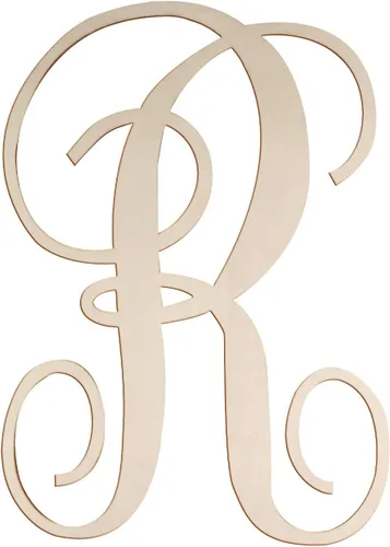 Vista 22 de Letras de madera cursivas para decoración de pared, letras grandes de madera de 14 pulgadas, monograma sin terminar, letras de madera, manualidades