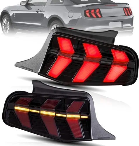 Vista 13 de VLAND Conjunto de faros delanteros de proyector compatible con Ford Mustang 2005-2009 (no para Shelby GT500/GT500KR) con DRL de arranque dinámico