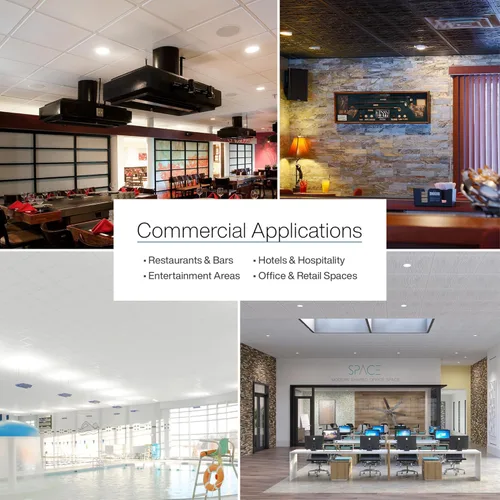 Vista 4 de Genesis Azulejos de techo con relieve de iconos blancos de 2 x 2 pies - Fácil instalación - Impermeable, lavable y resistente al fuego - PVC de alta