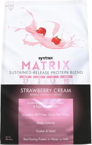 Vista 22 de Syntrax Nutrition Matrix - Mezcla de proteína de liberación sostenida, galletas y crema 2 libras. Verdaderos trozos de galleta