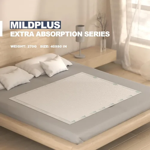 Vista 8 de Almohadillas resistentes para cama de 40"x60" Super Tamaño Chucks, 270 gramos, almohadillas desechables con respaldo de tela resistente, extra