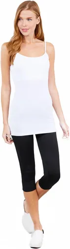 Vista 6 de ShezPretty - Camiseta sin mangas básica para mujer con tirantes tipo espagueti ajustables, 4