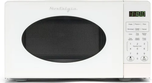 Vista 9 de Nostalgia Mid-Century Retro - Horno de microondas para encimera, grande 900 vatios, 0.9 pies cúbicos, 8 ajustes de cocción preprogramados, reloj
